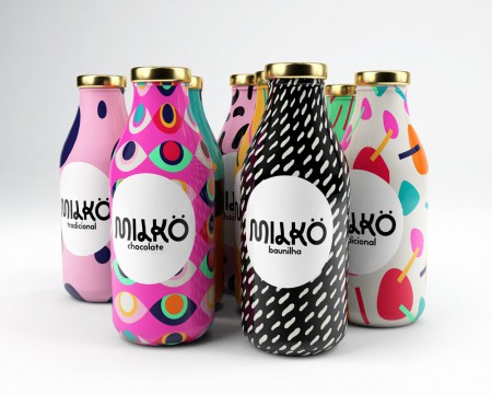 дизайн молочных бутылок Milkö