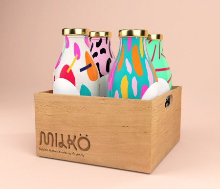 дизайн молочных бутылок Milkö