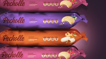 дизайн упаковки печенья Pecholle
