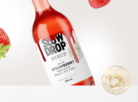 дизайн упаковки сиропов Slow drop