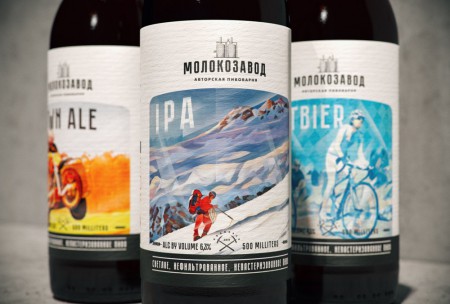 Unblvbl разработал дизайн этикеток для пива "Молокозавод"