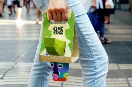 дизайн упаковки фаст-фуда Qué verde