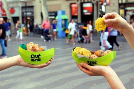 дизайн упаковки фаст-фуда Qué verde