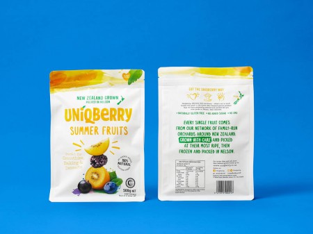 дизайн упаковки замороженных фруктов и ягод Uniqberry
