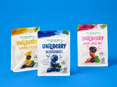 дизайн упаковки замороженных фруктов и ягод Uniqberry