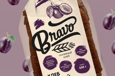 дизайн упаковки хлеба "Браво"