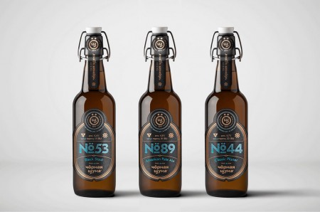 дизайн упаковки для пива "Чöрная щука"