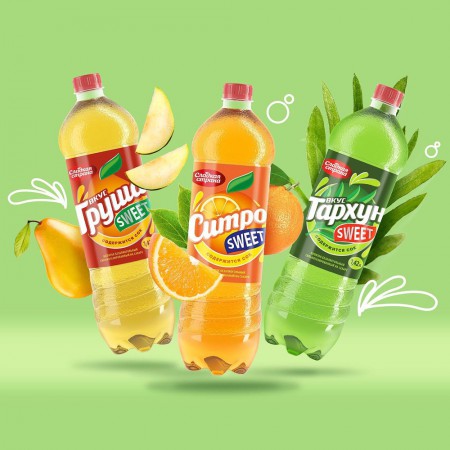 дизайн упаковки для лимонадов "Сладкая страна"