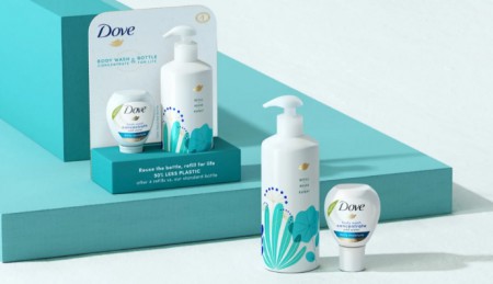Dove представил многоразовую упаковку для гель-душа