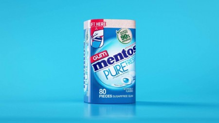 Новая упаковка Mentos на 90% состоит из бумаги