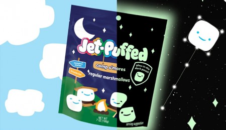 Зефирки Jet-Puffed светятся в темноте