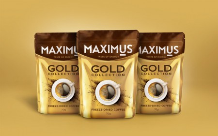 Getbrand упаковал кофе Gold Maximus