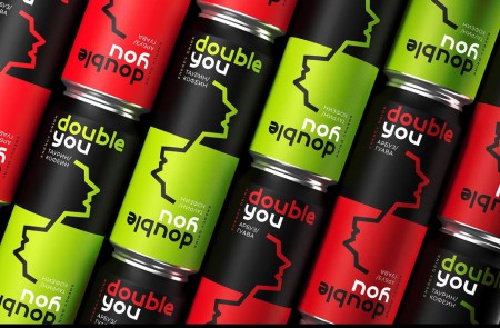 UPRISE разработали дизайн упаковки энергетиков DOUBLE YOU