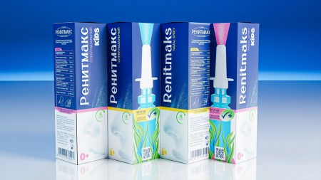 дизайн упаковки для назального спрея RenitMaks