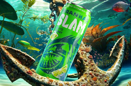 дизайн упаковки для энергетиков Piranha's Slam