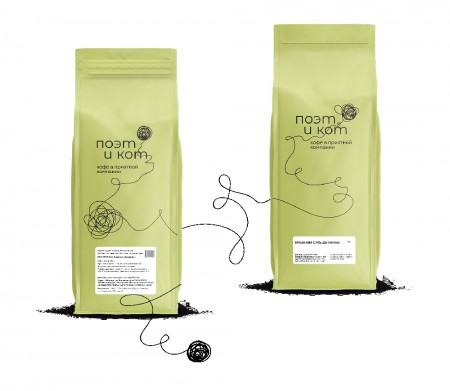 lovemedo разработали айдентику и упаковку для кофейного бренда "Поэт и Кот"