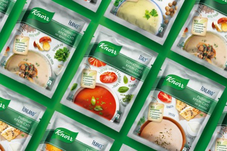 дизайн упаковки супов Knorr