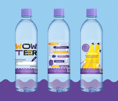 psds bureau разработали дизайн этикетки для воды WOWter