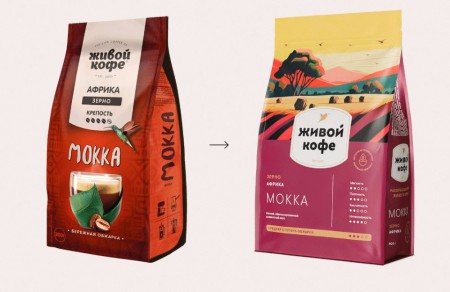 Repina Branding разработали дизайн упаковки для "Живого кофе"