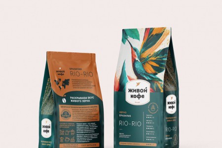 Repina Branding разработали дизайн упаковки для "Живого кофе"